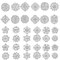 MEEDOZ 36 Pieces Crystal Rhinestone Flower Brooches for DIY Craft Party (Silver 36pcs)